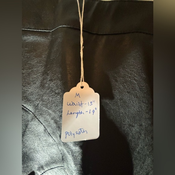 Faux Black Leather Skirt- Size Medium - Picture 5 of 6